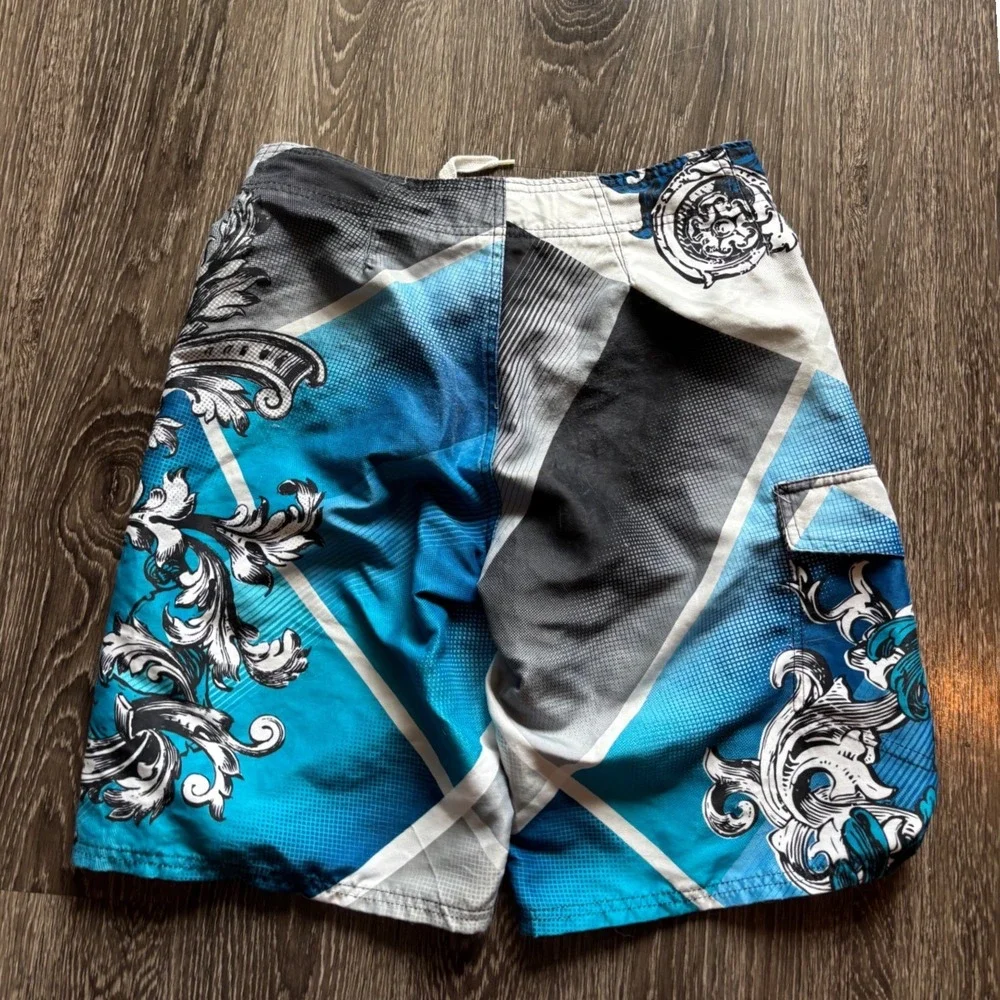 Y2K OP Ocean Pacific Surf Board Short Swim Trunks Size 30